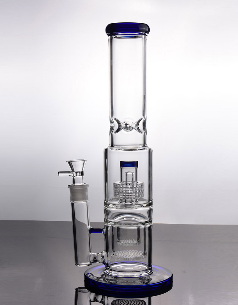 

purple big Glass bongs bubbler with matrix perc oil rig water pipes double chamber hookahs 18mm joint