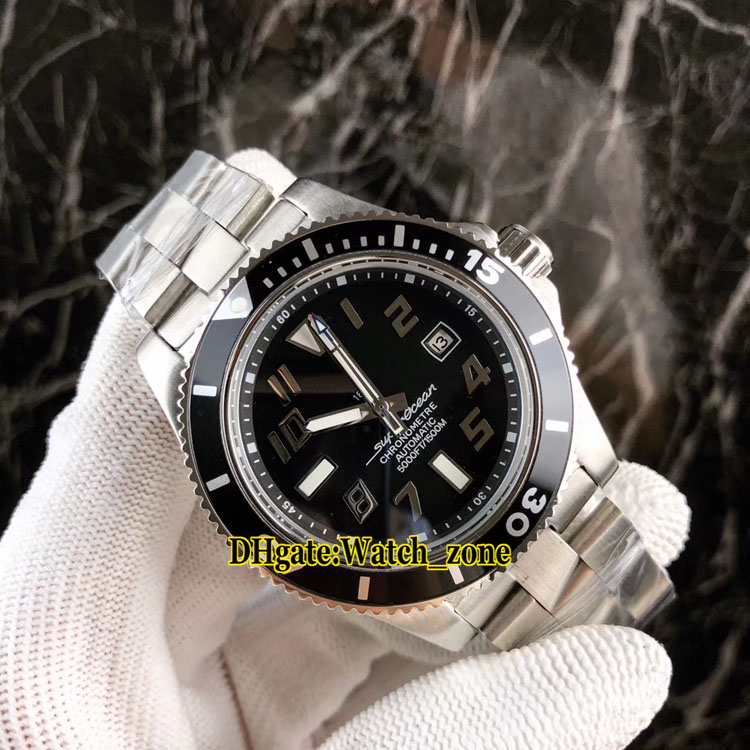 

Diver Super Ocean II A17392D7 BD68 162A Black Dial Automatic Mens Watch Silver Case Stainless Steel Bracelet Gents Watches296d, Bre-a02d