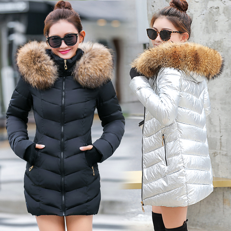 New Long Parkas Female Womens Winter Jacket Coat Thick Cotton Warm Jacket Womens Outwear Parkas Plus Size Fur Coat 2018