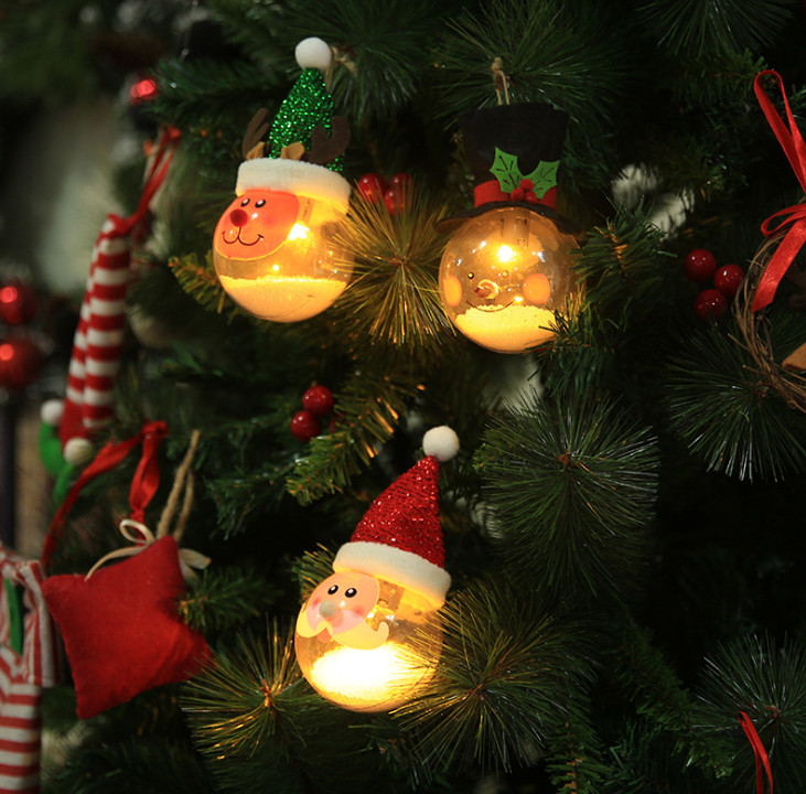 Weihnachtsschmuck LED Nachtlicht Lampe Innen/&Außen Ornamente Hängende Laterne DE