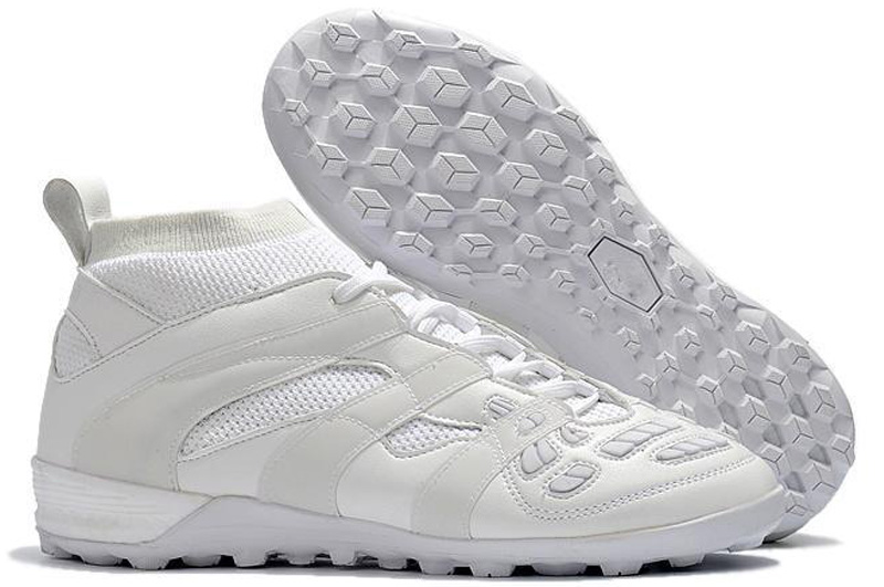

2018 Mens Predator Accelerator DB TF Soccer Shoes indoor Football Boots White Athletic Shoes Size 39-46, White;red