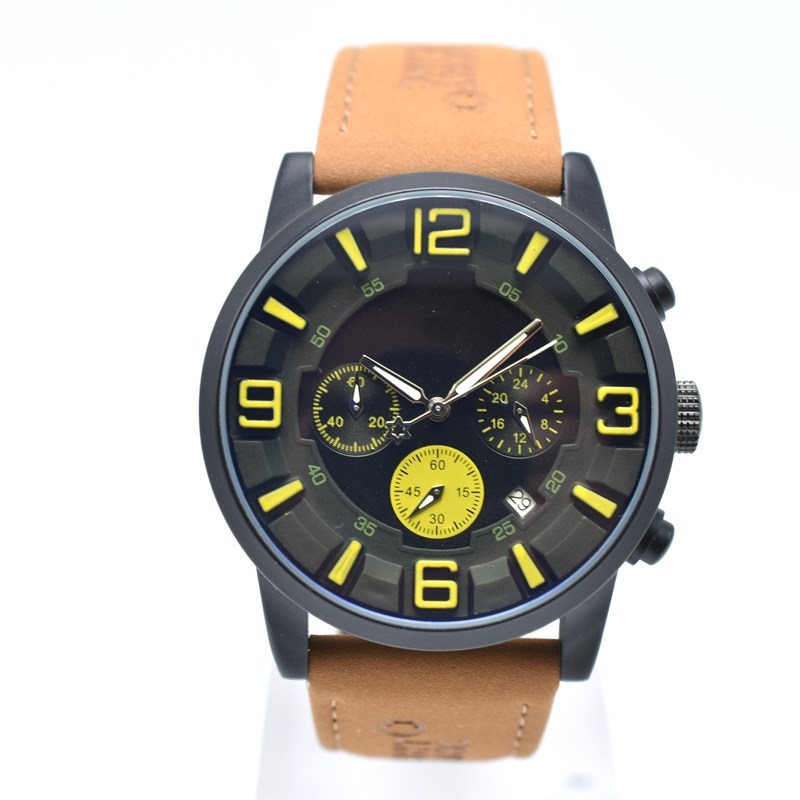 

On sale multicolor 42mm chronograph military leather quartz men designer watch wholesale day date mens watches gifts men wristwatch montre