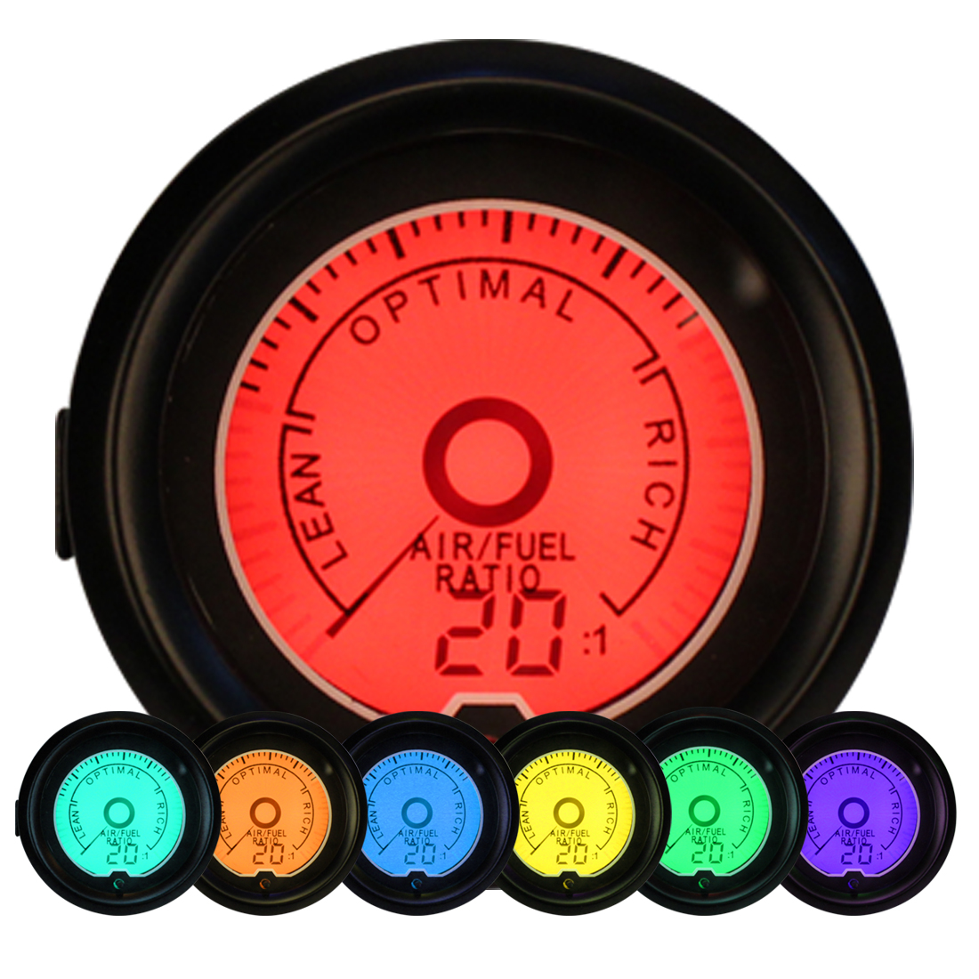 Kraftstoffanzeige 52 mm Universal-Auto-Kraftstoffstandsanzeige LED Digital E-1//2-F-Entfernungsmesser mit Kraftstoffsensor