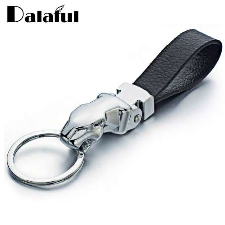 Metal Leopard Head Leather Key Chains Rings Holder For Car Keyrings KeyChains For Man Women High Quality Gift K262-image-421862325