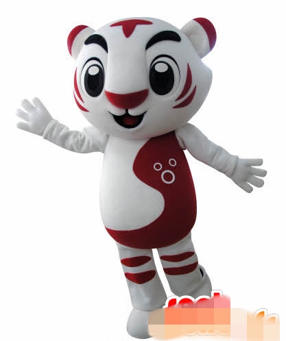 

Custom tiger mascot costume Adult Size free shipping, White