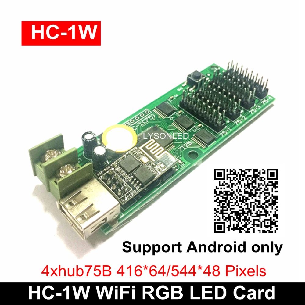 

LYSONLED Excellent Small Area Full Color LED Control Card HC-1 HC-1W 4xHub75B Outputs Support P3 P4 P5 P6 P7.62 P8 P10 P16