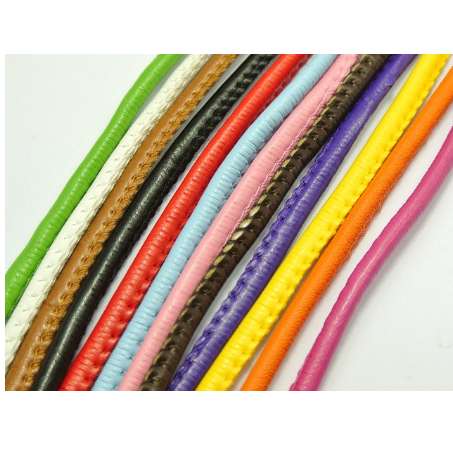 

32.8 Feet Stitched Round Soft Synthetic Leather String Jewelry Cord 5mm