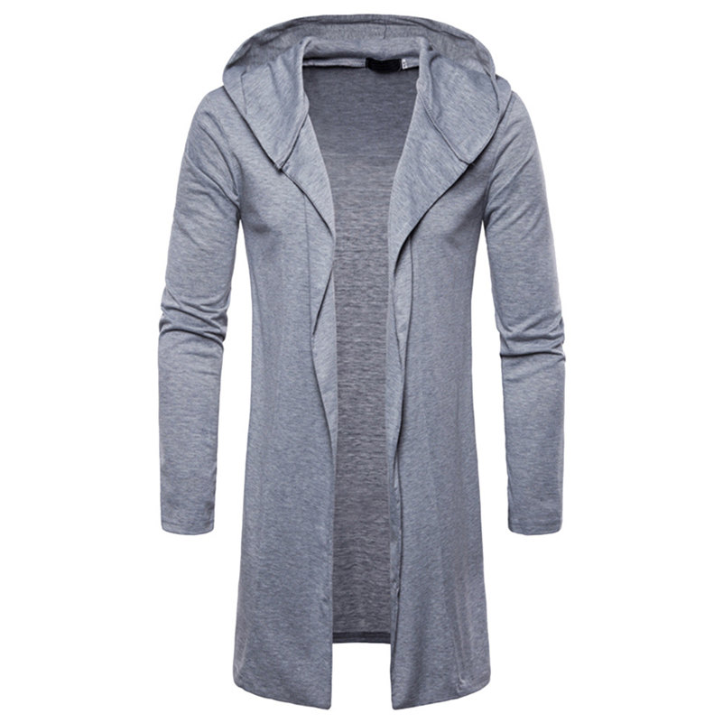 sweater men cardigan long camisa masculina Mens Slim Fit Hooded knit Sweater Fashion Cardigan Long Trench Coat Knitted Jacket
