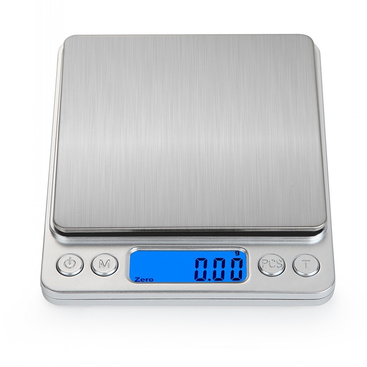 

2020 New Household Digital Scales Portable Electronic Pocket LCD Precision Jewelry Weight Balance Cuisine Scale Tools kitchen accessories, Sliver