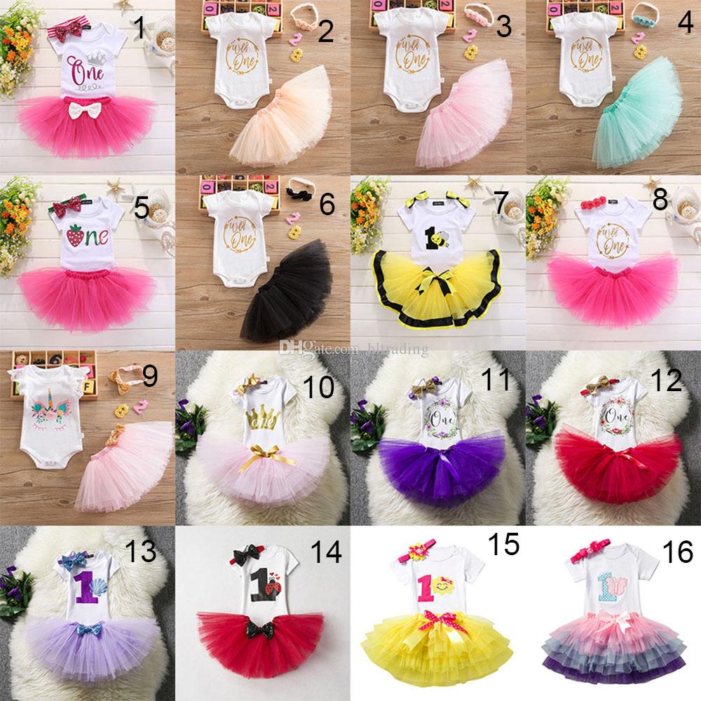 Baby Girl Captain Jumpsuit Party Dress Tutu Skirt Headband Costume 3pcs