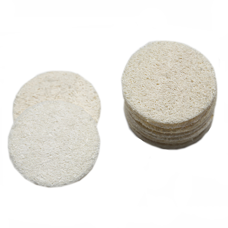 

Natural Loofah Facial Pads Makeup Remove Scrubber Exfoliating Face Loofah Pad Small Size Luffa Loofa