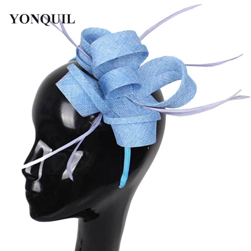 

NEW style Fascinator DIY hair accessories hat with feather adorn headpiece elegant women's party Occasion chic headdress bridal decoration