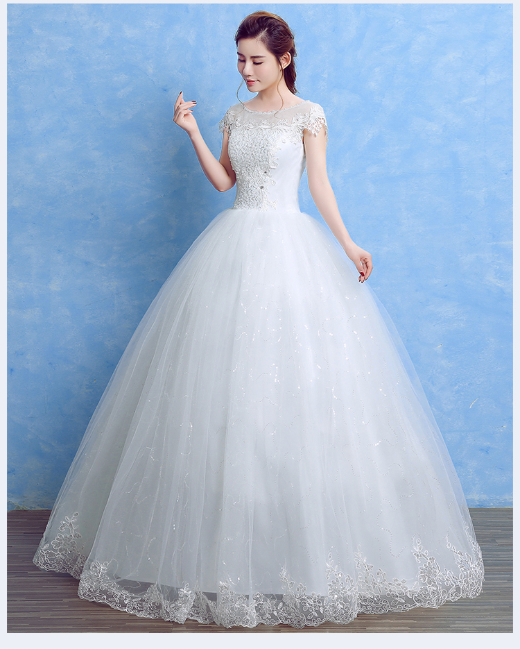 

Summer Lace Sequined Red Romantic Wedding Dresses 2018 New Korean Style Simple Pricess Grown Vestidos De Novia Free shipping