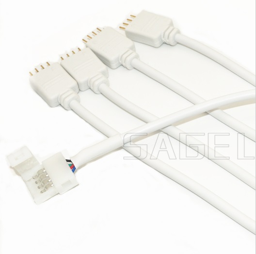 2pcs 5pin LED Strip Clip LED Strip Connector For 12mm width 5050 Light Strips+q