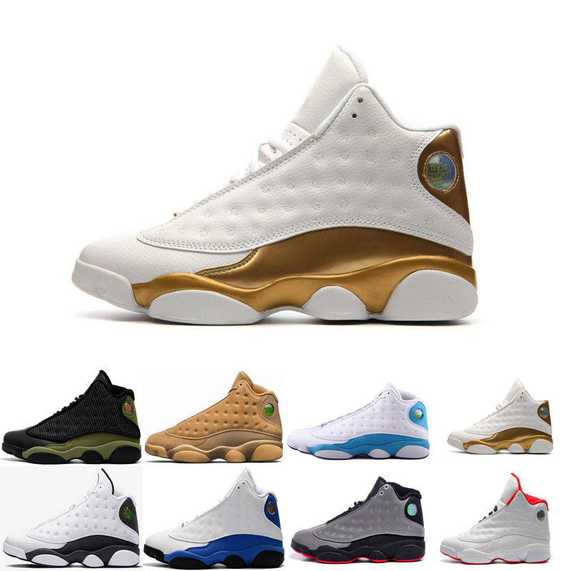 

2018 Top Quality 13 mens shoes bred Flints Playoffs GS Bordeaux DMP sneakers women sports trainers running shoes for men designer, #22 wheat