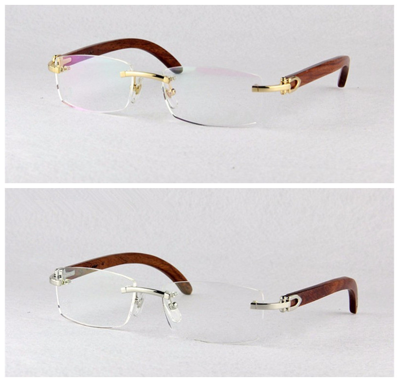 

Free shipping High Quality Men`s Classics Optical Frames Metal Rimless Myopia Eyewear Frame 3524012 eye glasses frames for women