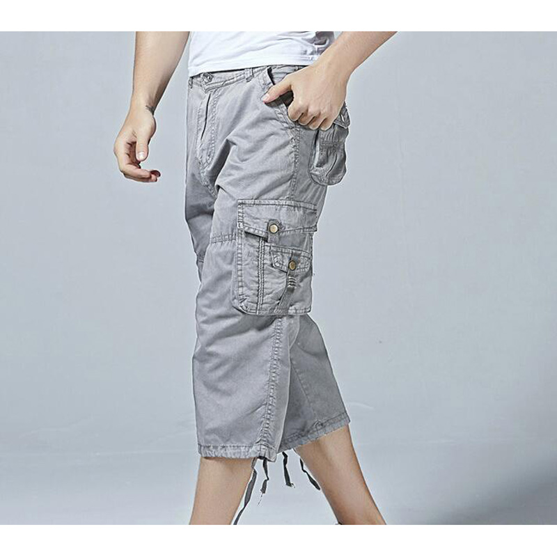 mens denim three quarter length shorts