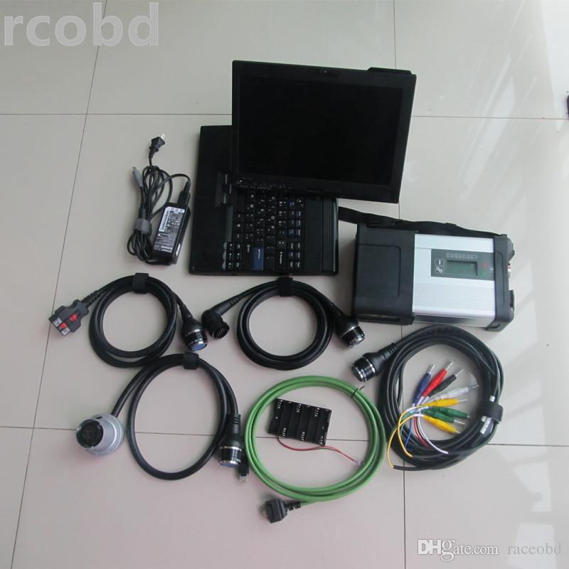 

super mb star c5 sd tool with laptop thinkpad x200t touch screen software hdd 320gb windows11 for car and truck diagnosis scanner