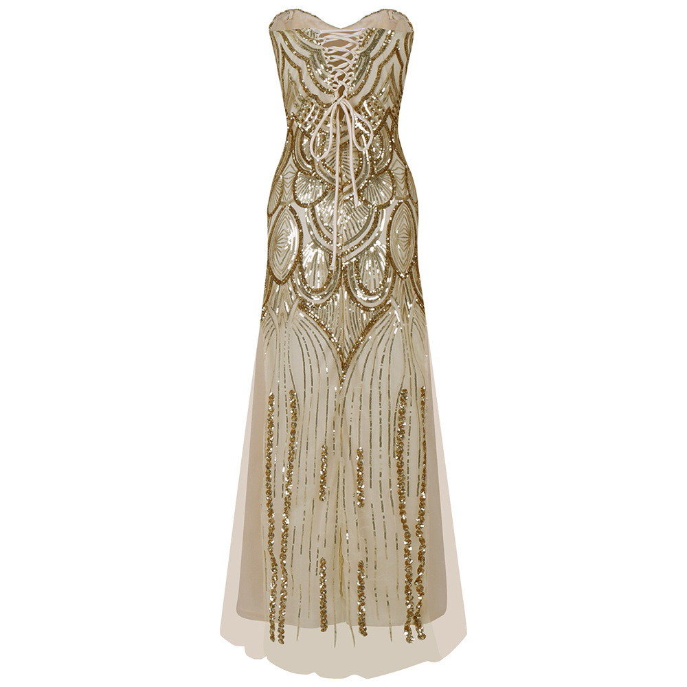 gold gatsby dress