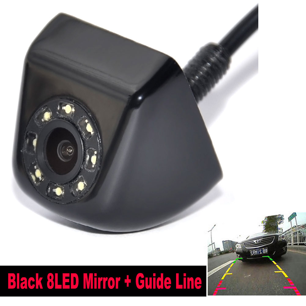 HD CCD 8LED rétroviseur étanche vision nocturne 170 degrés grand Angle Luxur caméra de recul de voiture inversant la caméra de système de station