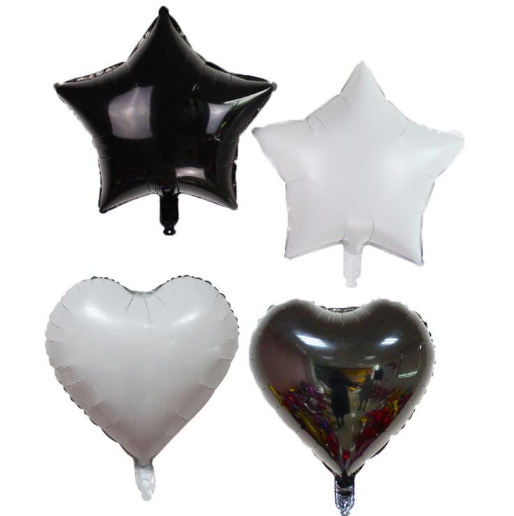 Balloons 18 Inch White And Black Balloon Sliver Cool Party Decoration
