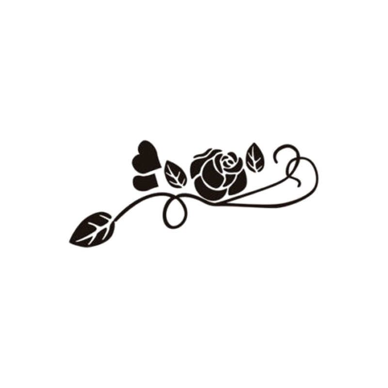 CUTE INTERESTING FASHION STICKER DECALS CAR ROSE FLOWERING BUMPER REAR DECAL FOR VINYL STICKER-image-420571934
