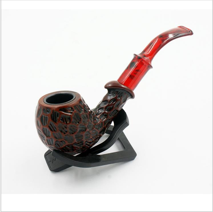 

Detachable Solid Wood Pipe Creative Engraved Resin Pipe Gift Box for Men's Pipe