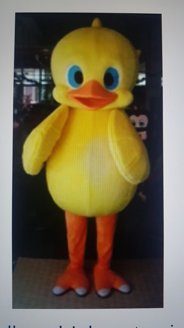 

Custom Yellow chick mascot costume Adult Size free shipping, Orange
