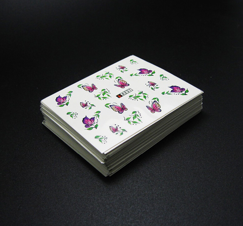 

50 Sheets Nail Stickers Mixed Designs Water Transfer Nail Art Sticker Watermark Decals DIY Decoration For Beauty Nail Tools, Mixed color