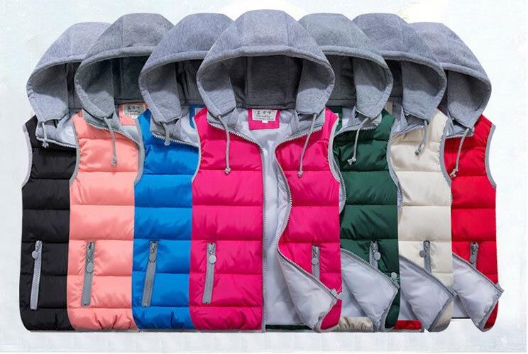 

New Women's coat Zoe Saldana Women Hooded Vest Autumn Winter Warm Cotton Padded Waistcoat Sleeveless Zipper Basic Coat, Blue04