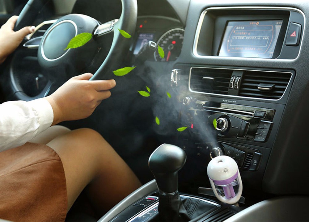 

New USB Car Plug Humidifier Fresh Refreshing Fragrance ehicular essential oil ultrasonic humidifier Aroma mist car Diffuser