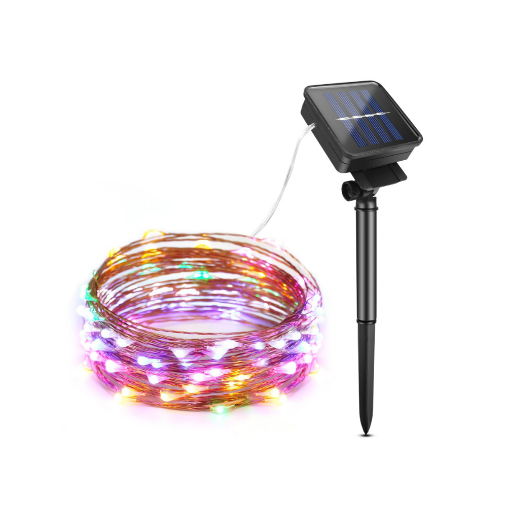 

Colorful Solar lamp Fairy Light LED String 100/200leds 10m 20m Waterproof Copper Wire Outdoor Garlands Garden Christmas Decor