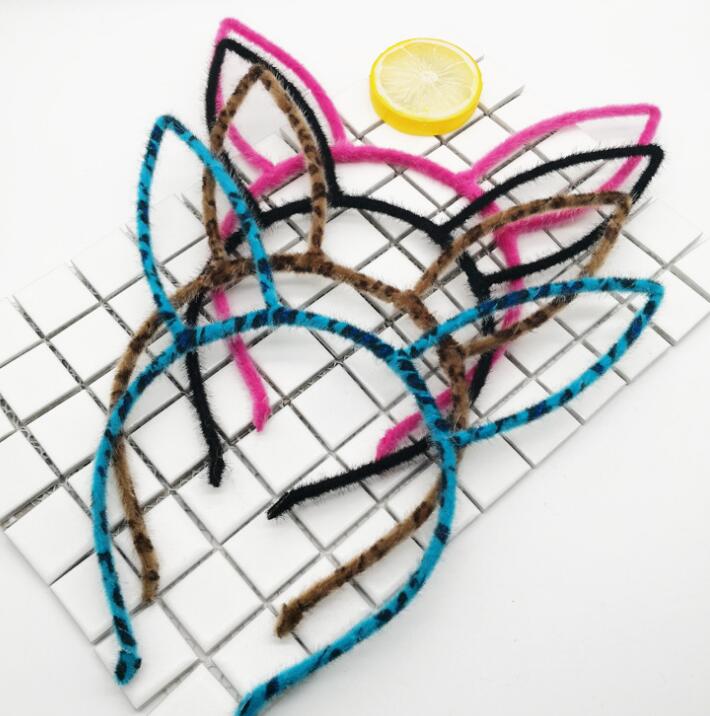 

Cat Ear Head Band Colorful Hair Band Headdress Sexy Leopard Prop Hair Band Accessories Headwear 10 color