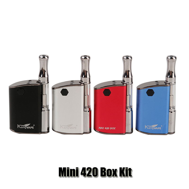 

Authentic Kangvape Mini 420 Box Kit 400mAh VV Battery Mini TH-420 Box Mod 0.5ml 510 Vape Thick Oil Cartridge Tank Genuine, Red