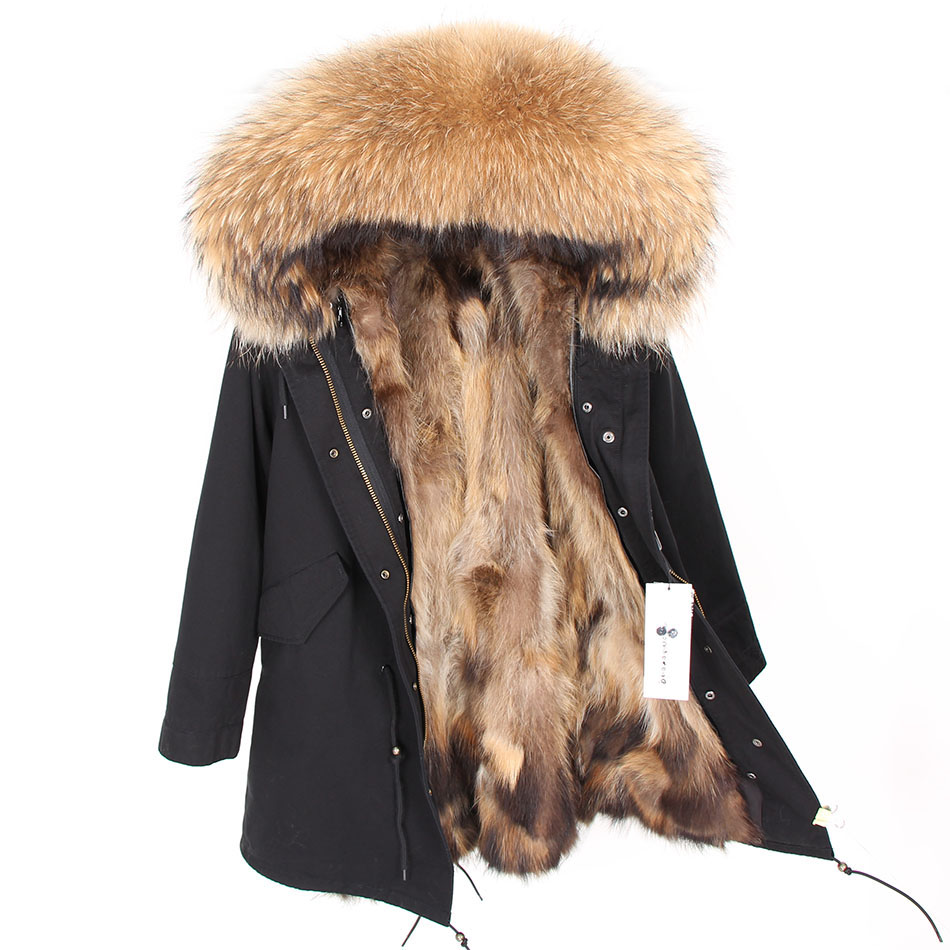 

Real Fur Coat Men Winter Jacket Natural Raccoon Fur Coats Hooded Warm Long Jackets Plus Size 7xl Male Parkas, Purple