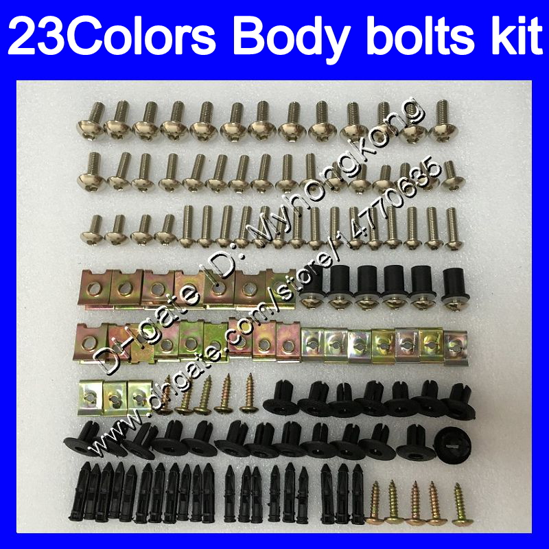 

Fairing bolts full screw kit For HONDA CBR1100XX Blackbird 96 97 98 99 00 01 02 03 04 05 06 07 1100XX Body Nuts screws nut bolt kit 25Colors, No.1
