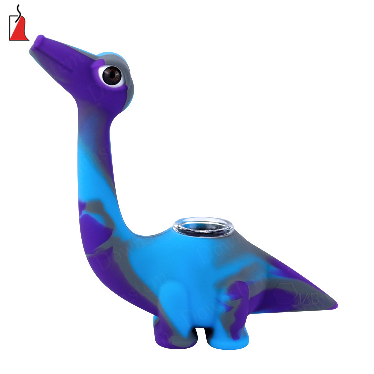 

New Smoking Pipes Multi-function Dry Herb wax Tobacco Pipes Glass water pipes water bong Dinosaur style