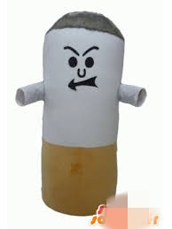 

Custom cigarette mascot costume Adult Size free shipping, White