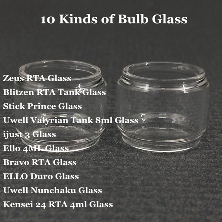 

Fat Extend Replacement Bulb Glass Tube for Zeus Blitzen Stick Prince Valyrian ijust 3 Ello Bravo RTA ELLO Duro Nunchaku Tank Atomizer