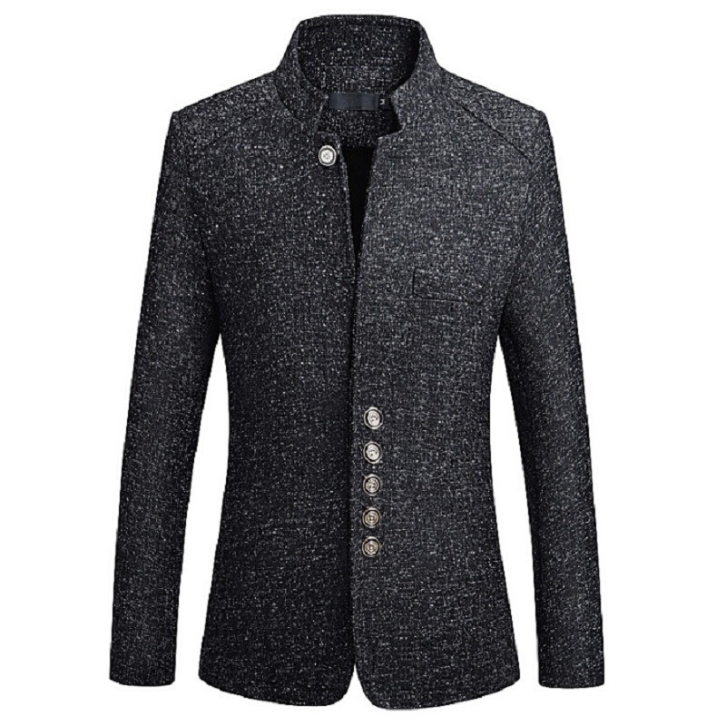 Zollrfea Fashion Design Solid Men's Single-breasted Windproof Slim Jacket Overcoat Bomber Casual Outerwear Plus Size 5XL AD00114