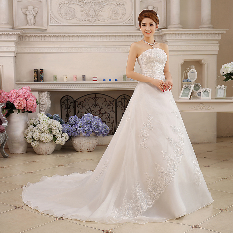 

2018 Long Train Lace Wedding Dresses Princess Bride Plus Size Vintage Belt Ball Gown Wedding Free Shipping, White