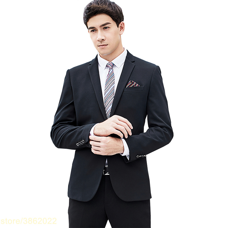 

Custom Made Black Men Suits Business Slim Fit Formal Wedding Suits For Men Bridegroom Groom Wear Fashion Best Men Prom Blazer Jacket+Pants, Same as image