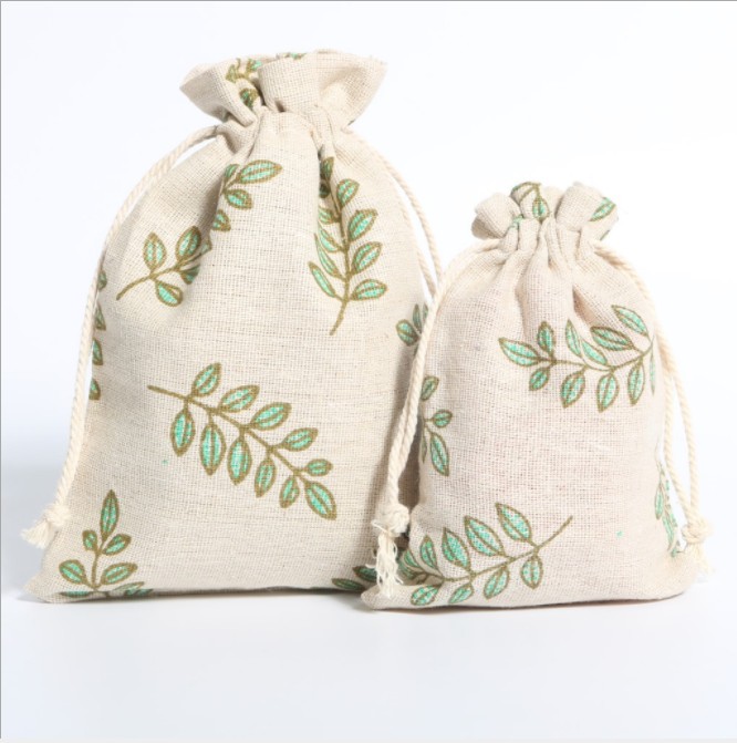 

10*13/13*17cm Jewelry packaging Burlap draw sack pocket jewelry leaf pouches gift bags model no.NE901