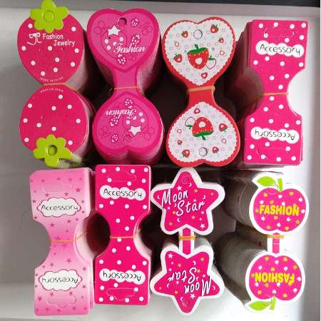 

100 Pcs/lot Paper Card DIY Accessories Earring Card Jewelry Card Earring CARDS With English Letters 7 Color