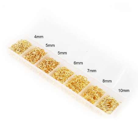 

Hot Sale Mix Size 1800-2000pcs/box Single Loops Open Jump Rings&Split Rings jewelry findings DIY Jewelry Accessories