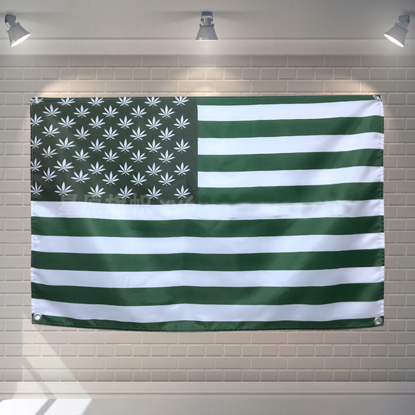 

Leaf USA Flag Banner Music Rock Band Home Decoration Hanging flag 4 Gromments in Corners 3*5FT 144cm*96cm
