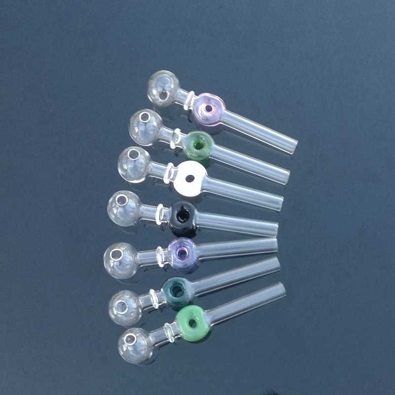 

New Donut Glass Pipe Colorful Glass Pyrex Oil Burner Pipes Mini Smoking HandPipe Straight Tube Pipe SW45