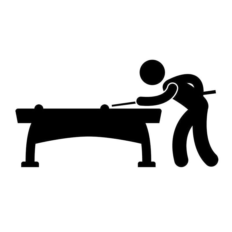 

Billiards sports gentlman amuzement decal car sticker ca-033