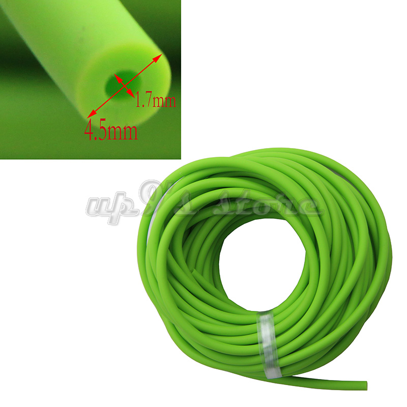 

Length 10M Rubber Latex Tube 1.7 mm ID Green ELASTICA Bungee Slingshot Catapult Outdoor Hunting Rubber Tubing Replacement 1745