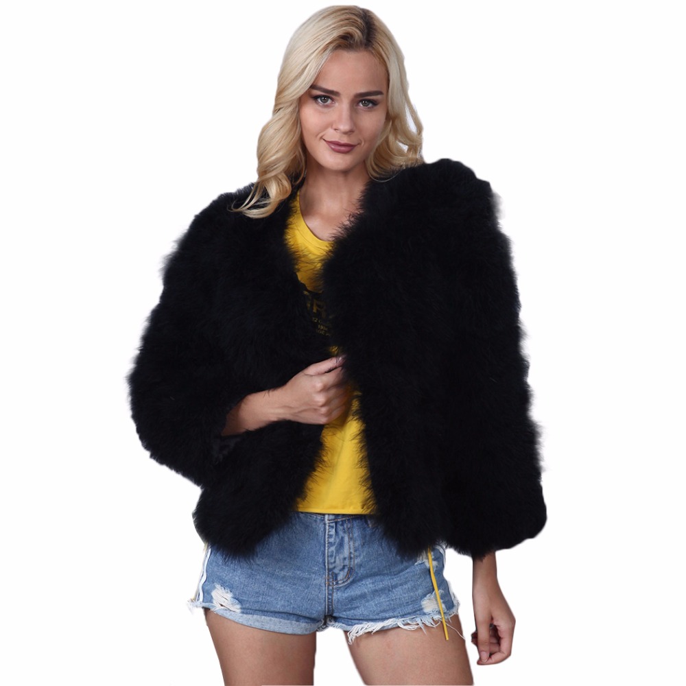 

2017 Winter Faux Fur Coat Women Long Sleeve Chic Warm Short Style Fur Jacket Womens Fake Outwear Ladies 3XL F3, Black